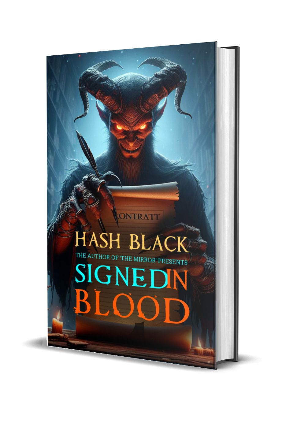 Signed in Blood Horror Book Cover by Hash Black