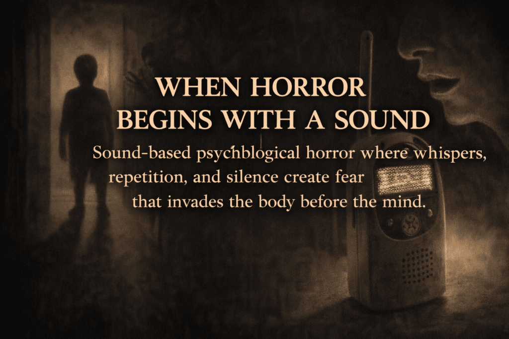 A blog cover for Hash Black's deep dive into Sound Based Psychological Horror