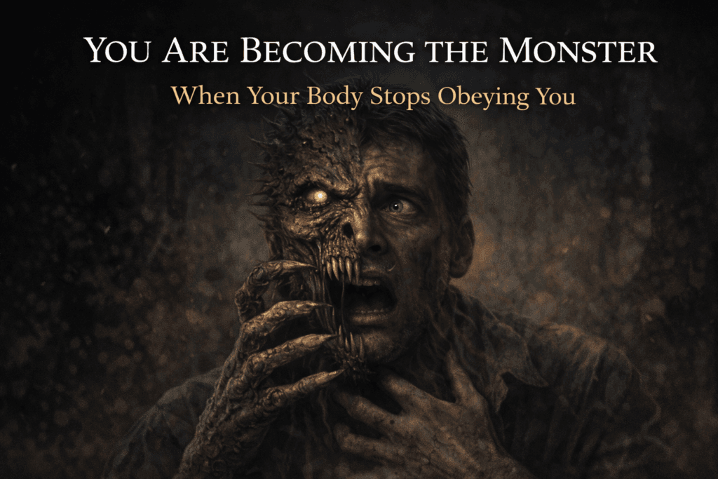 Blog cover for Hash Black's deep dive into Body Transformation Horror