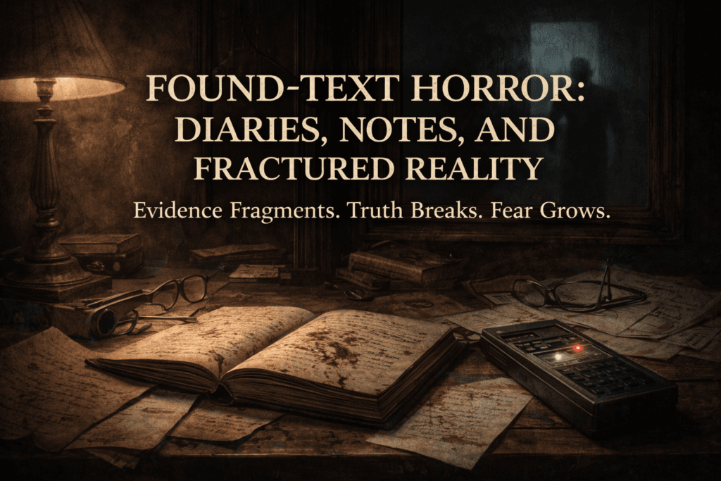 Blog cover for Hash Black's deep dive into found text horror
